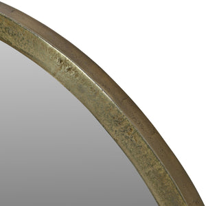 Large Arched Window Mirror Brass Finish