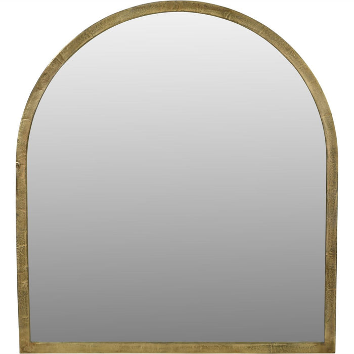 Large Arched Window Mirror Brass Finish