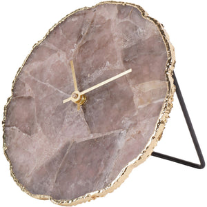 Dusky Agate Mantle Clock 20cm