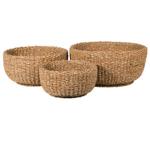 Set 3 Round Woven Baskets