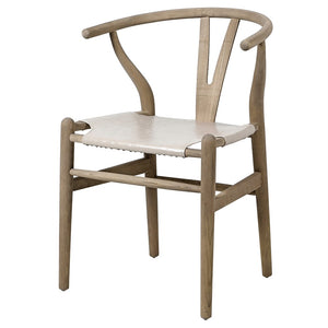 Open Back Chair/Grey Seat