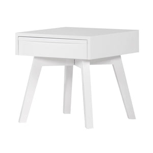 White High Gloss Small Bedside Table