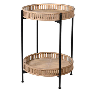 2 Tier Bamboo Side Table