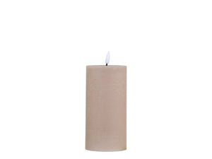 Pillar Candle LED - including battery -Linen