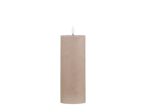 Pillar Candle LED - including battery -Linen