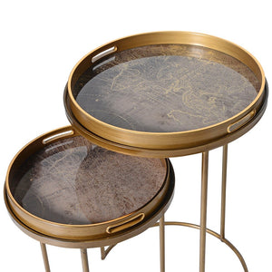 Set of 2 Map Tray Tables