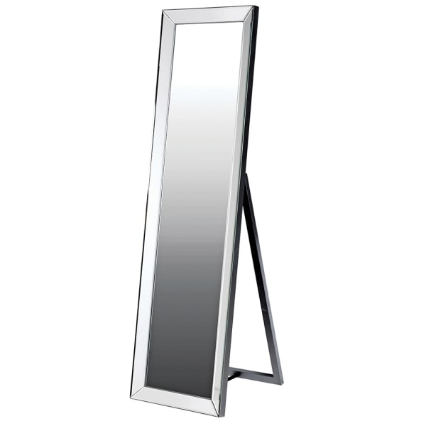 Floor Standing Cheval Silver Mirror Abbey Furniture Home & Interiors