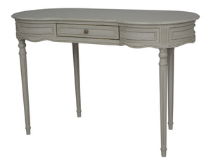 Vintage Writing Desk  Grey with Gold Distress