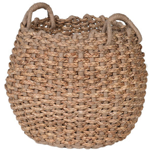 Hyacinth Basket With Jute Handles