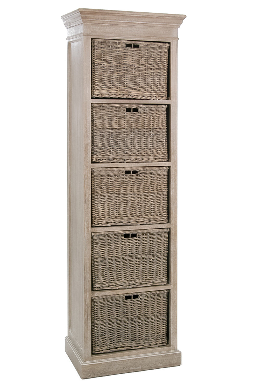 Wooden Rack with 5 Baskets