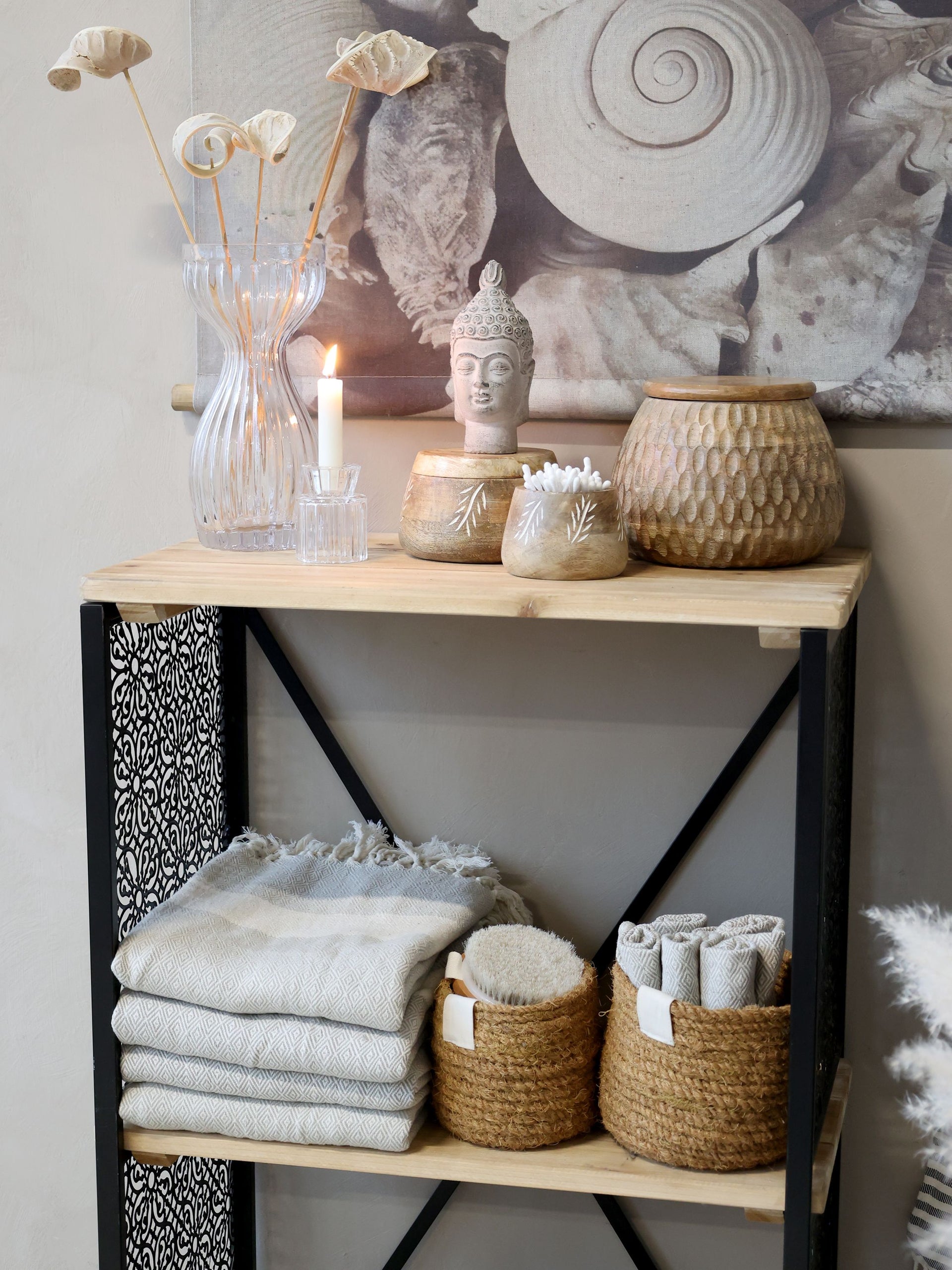 Wicker Basket H18/D14cm