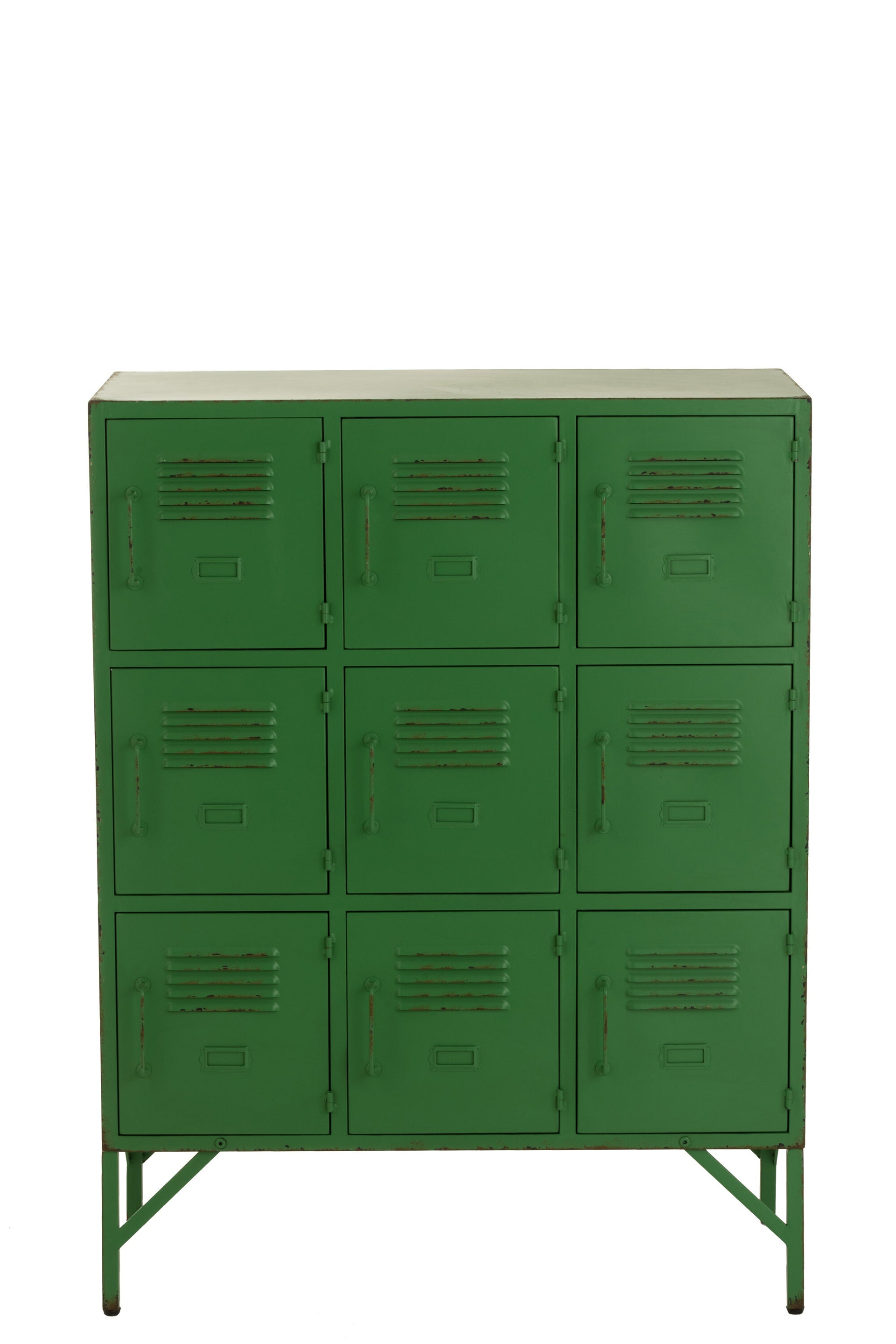 Cupboard  9 Doors Metal Green