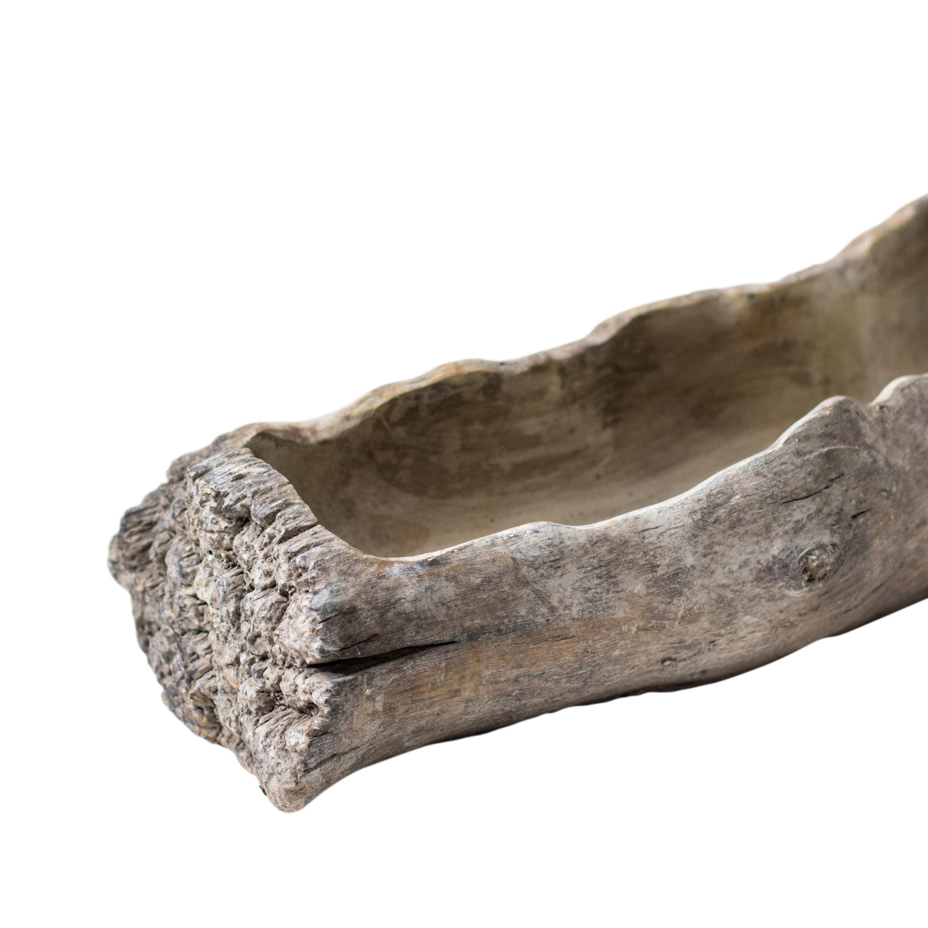 Calder Drift Log Planter Rustic Wood Effect