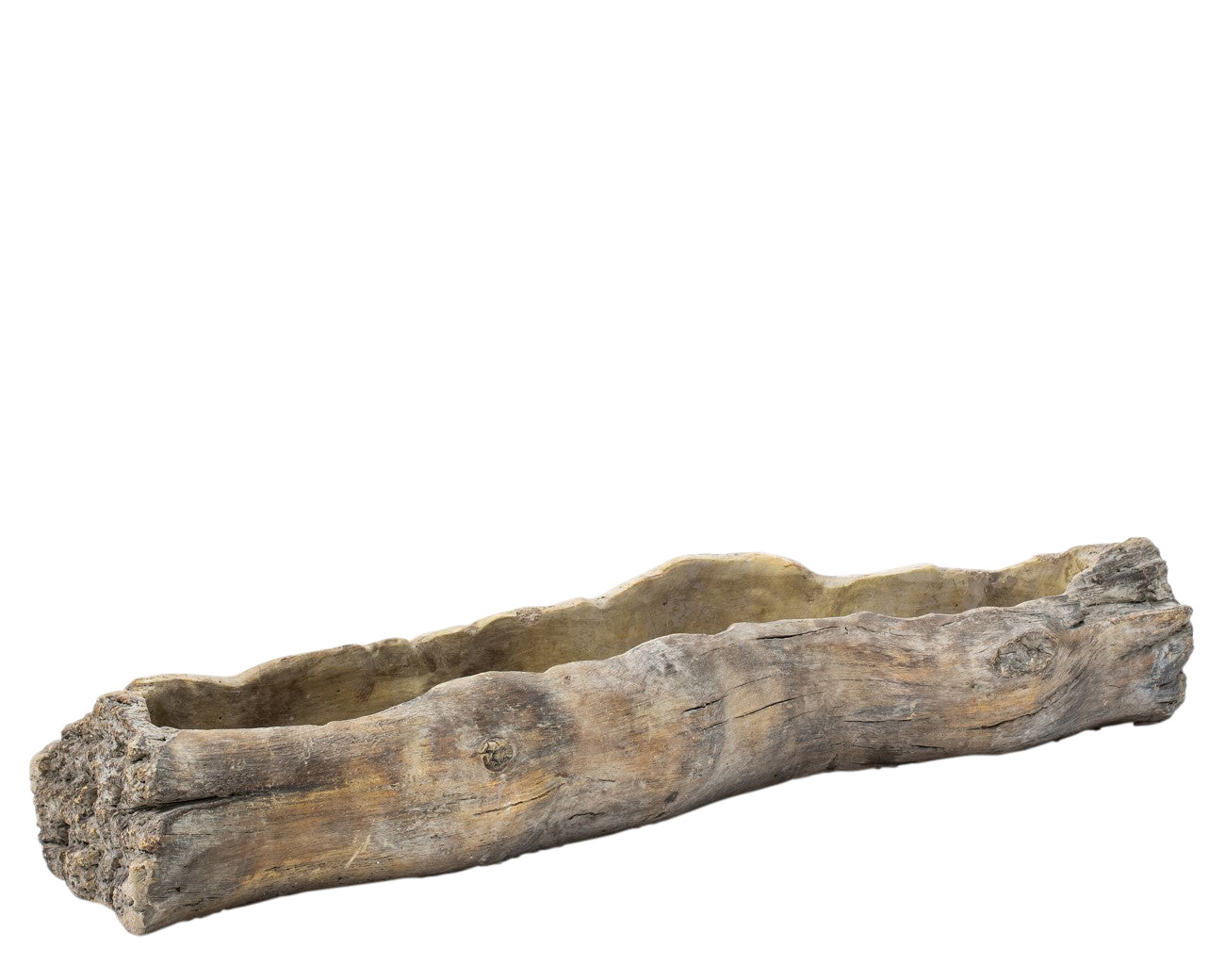 Calder Drift Log Planter Rustic Wood Effect