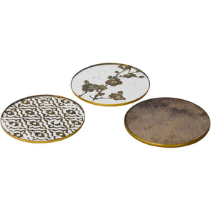 Vienna Antique Gold Diamond Coasters (Set of 4)