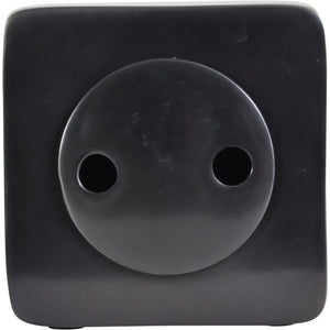 Thompson Solid Aluminium Black Sq Carriage Clock