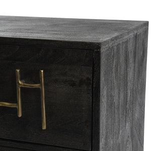 Varenna Espresso Stained Wooden 2 Drawer Bedside Table