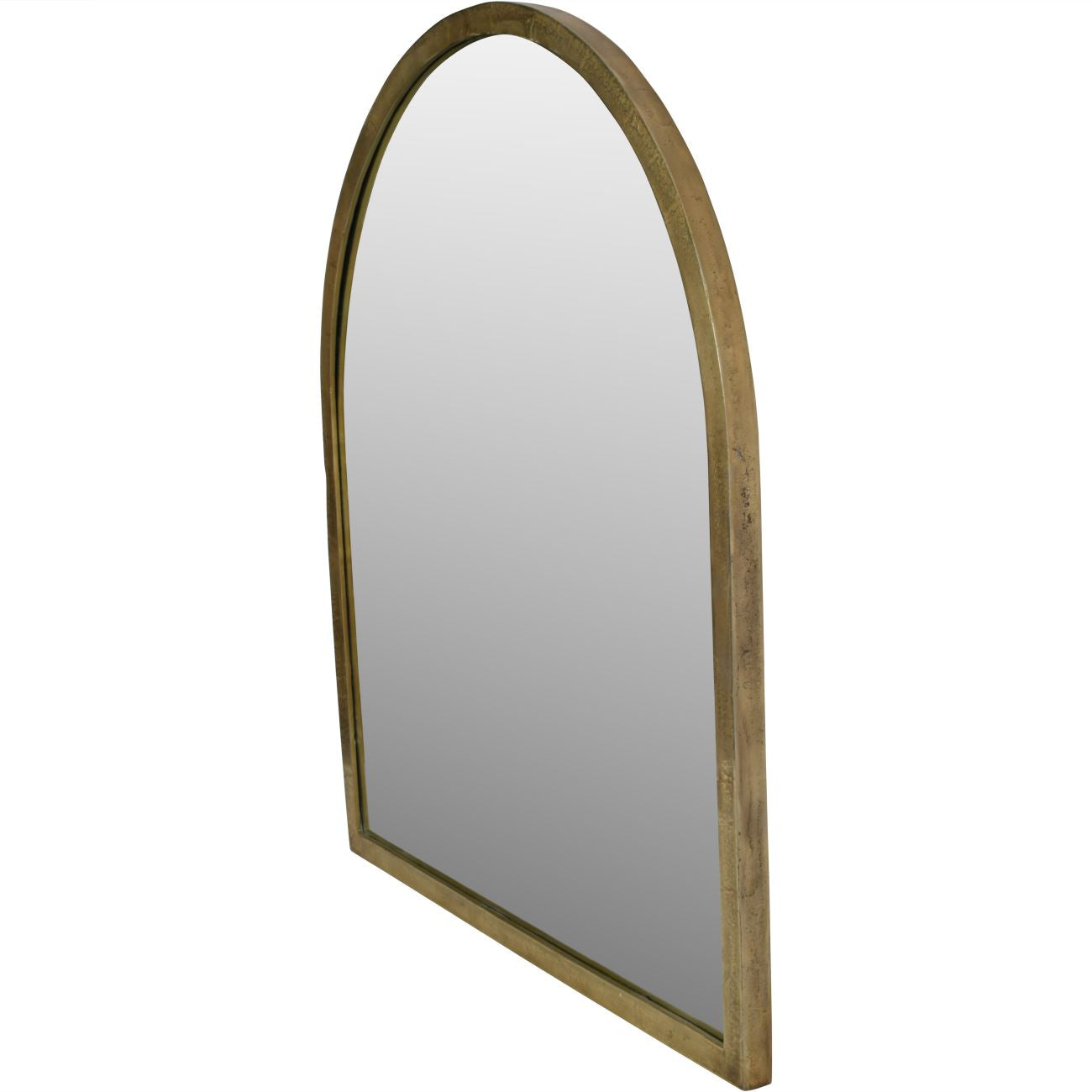 Large Arched Window Mirror Brass Finish