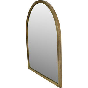 Large Arched Window Mirror Brass Finish