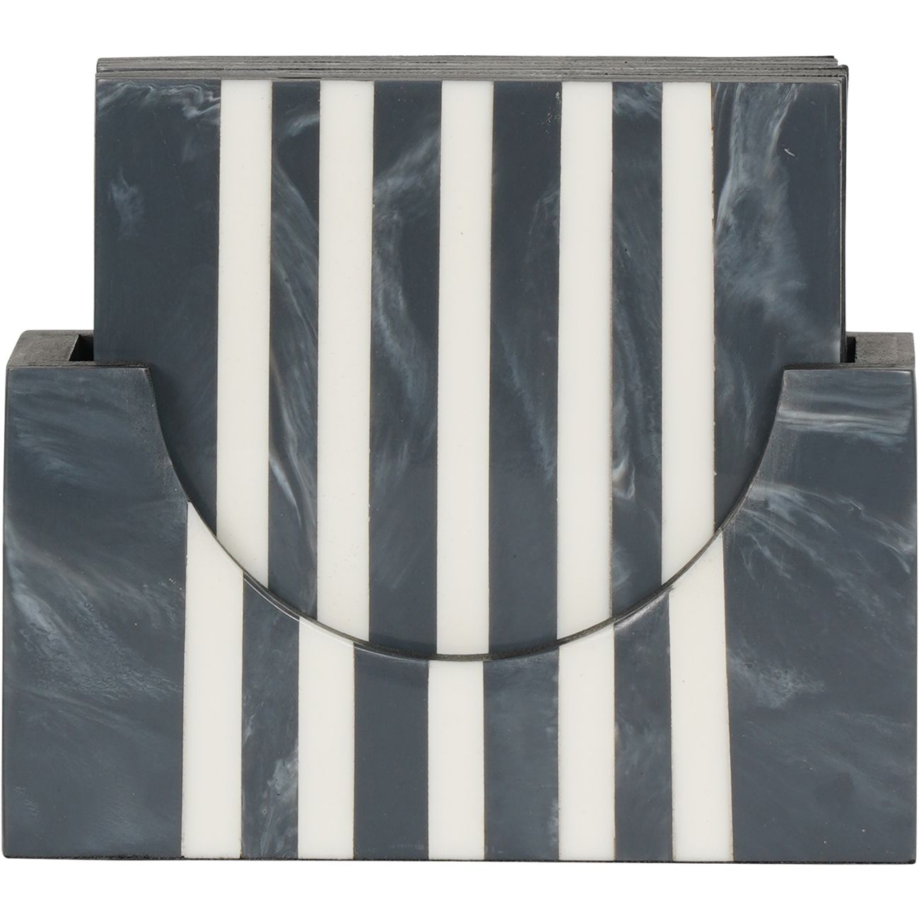 Peebles Grey & White Coaster Set