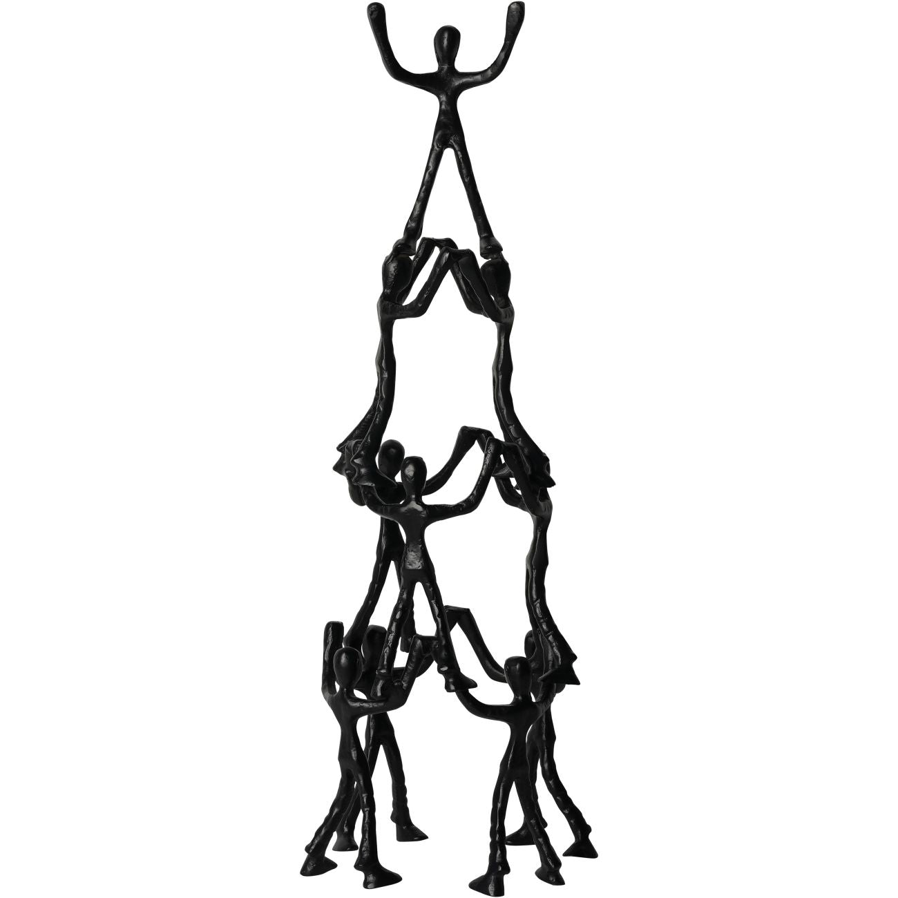 TOWER OF HUMANS IN BLACK SCULPTURE