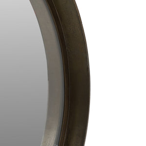 Oslo Brass Textured Round Mirror 100cm