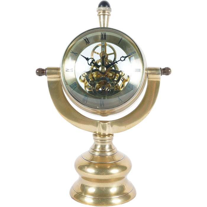 Columbia Antique Brass Finish Mantle Clock