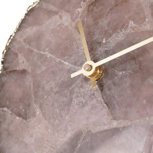 Dusky Agate Mantle Clock 20cm