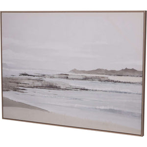 Blurred Seascape Framed Canvas