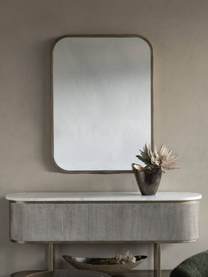 Belvedere Aged Gold Rectangular Mirror