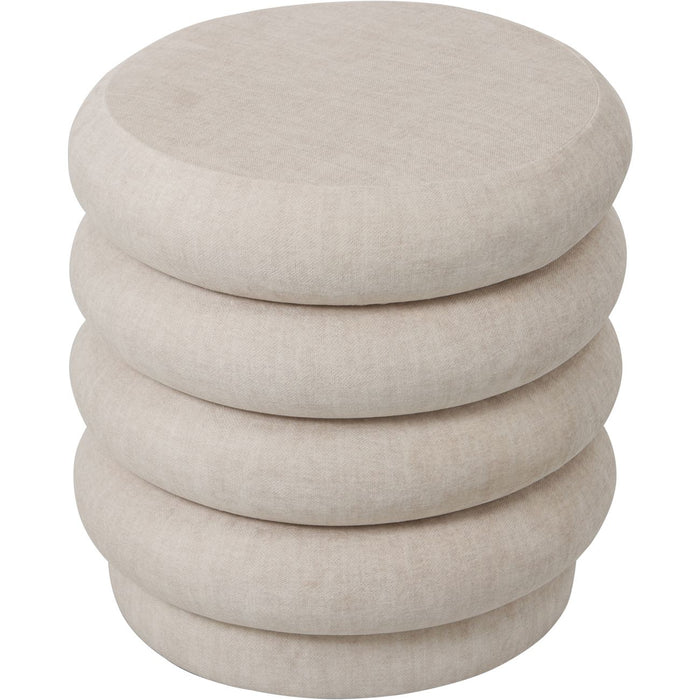 CASA UPHOLSTERED STOOL - CREAM