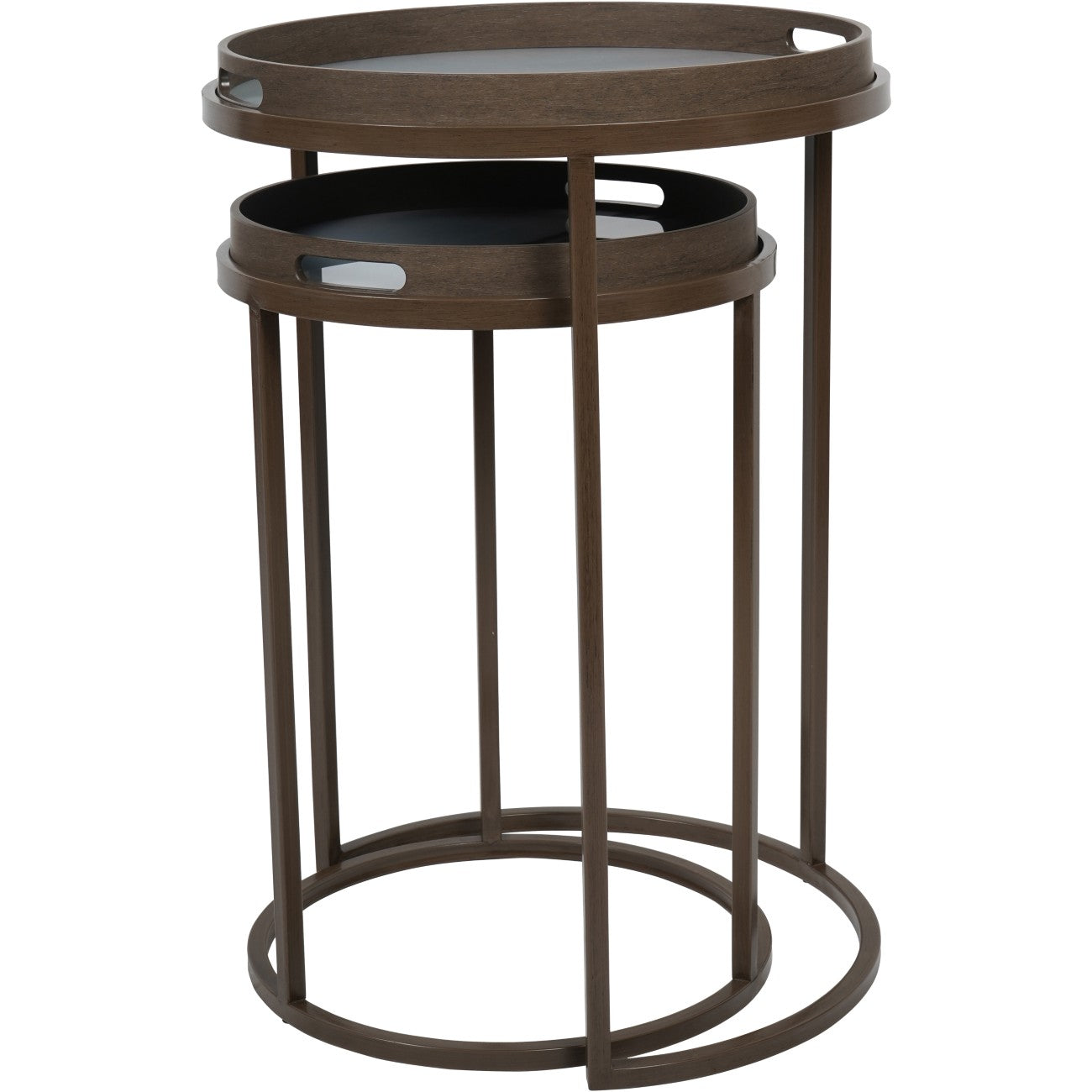 Blurred Seascape Set of 2 Tray Side Tables