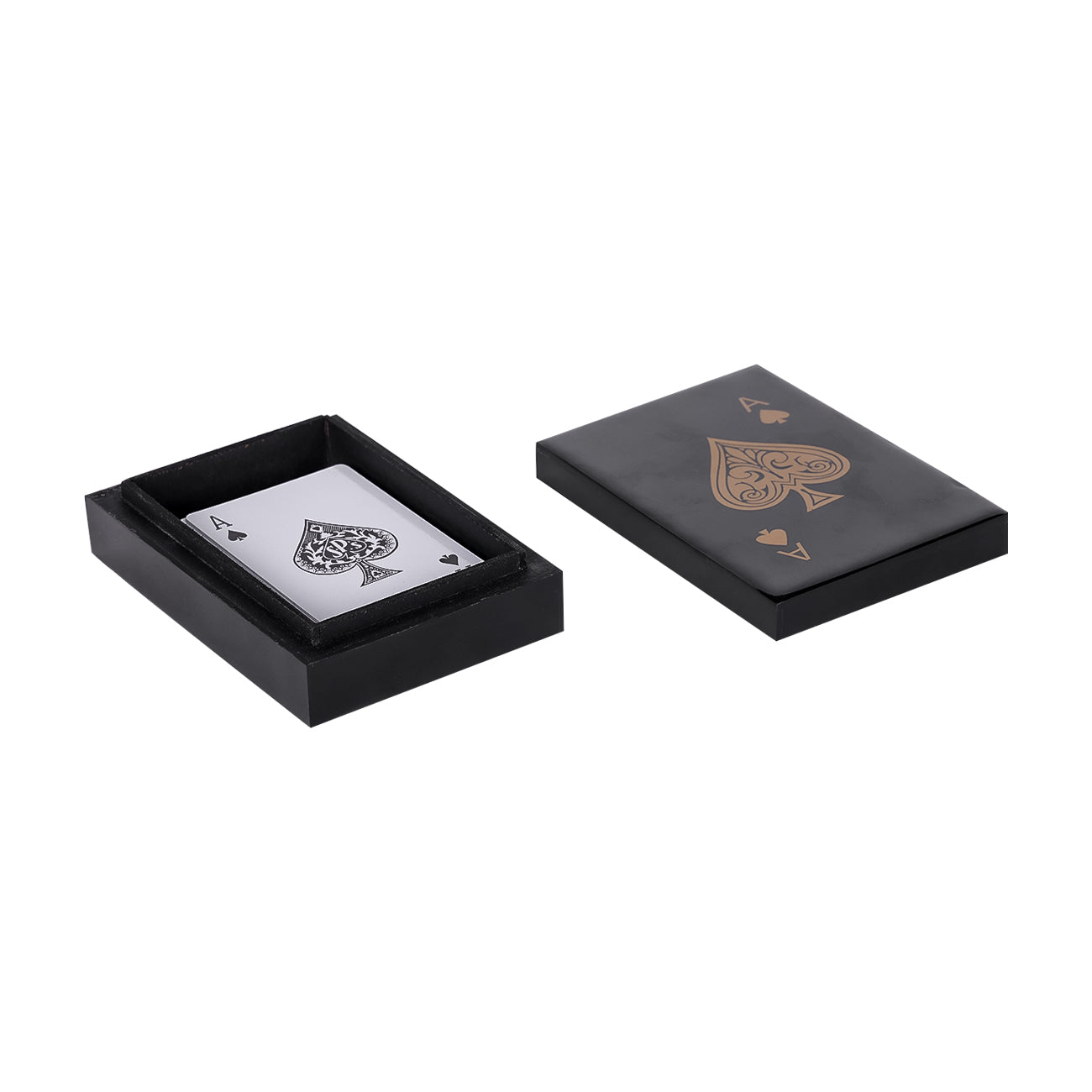 CHOLLERFORD BLACK & GOLD INLAY CARD BOX