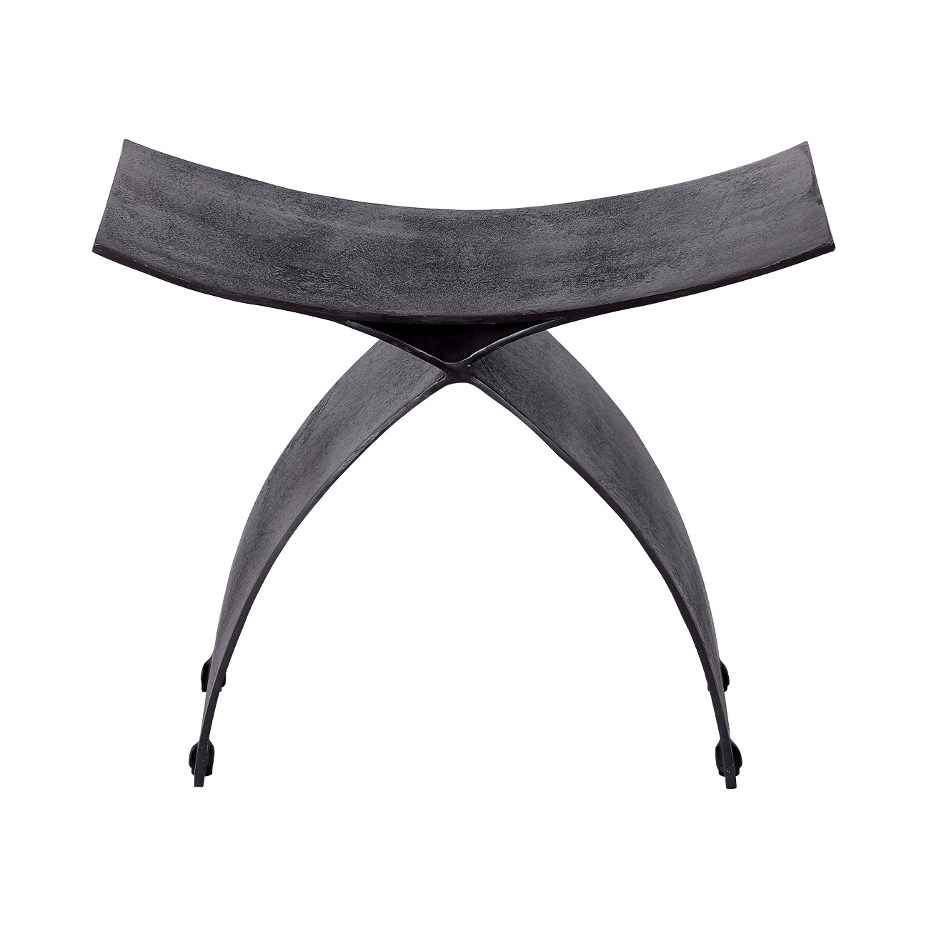 Noir Crescent Iron Stool