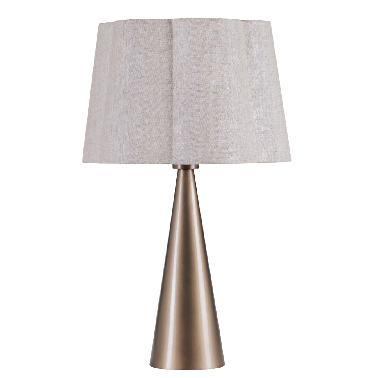 Southbourne Smoked Gold Table Lamp w/Linen Shade