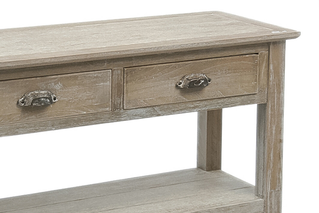 CONSOLE 2 DRAWER GREY