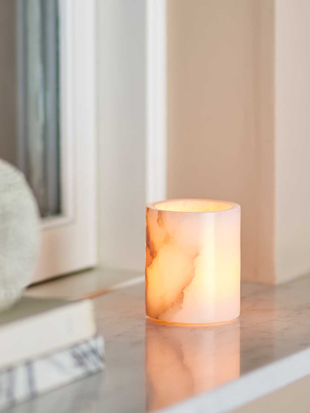 Annebel Votive White Alabaster