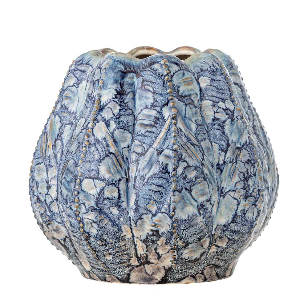 HETTY VASE BLUE STONEWARE