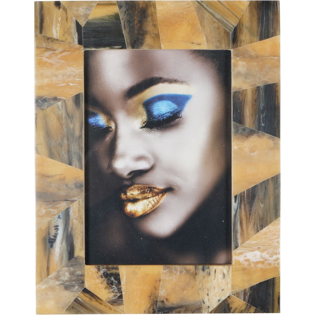 Tortoiseshell Style Rectangular Photo Frame 13x18cm