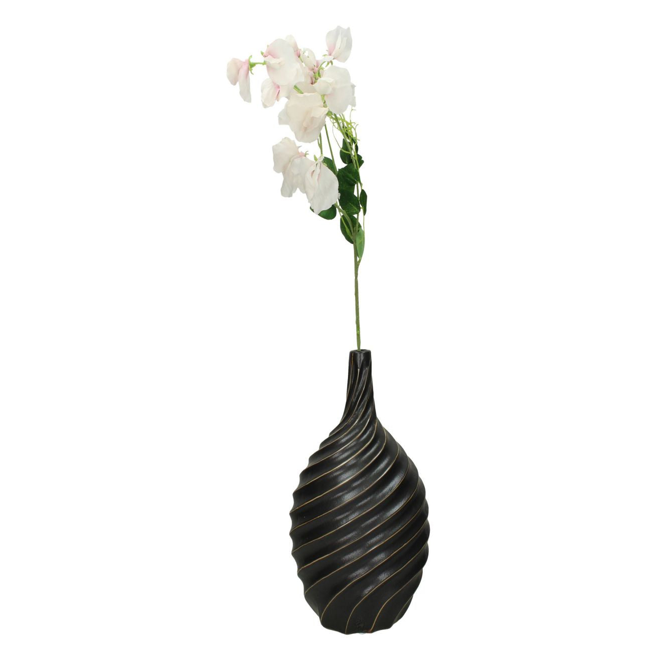 Black Stoneware Vase 30cm