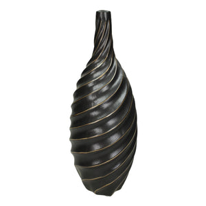 Black Stoneware Vase 30cm