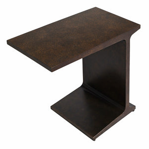 Brown Anvil Side Table