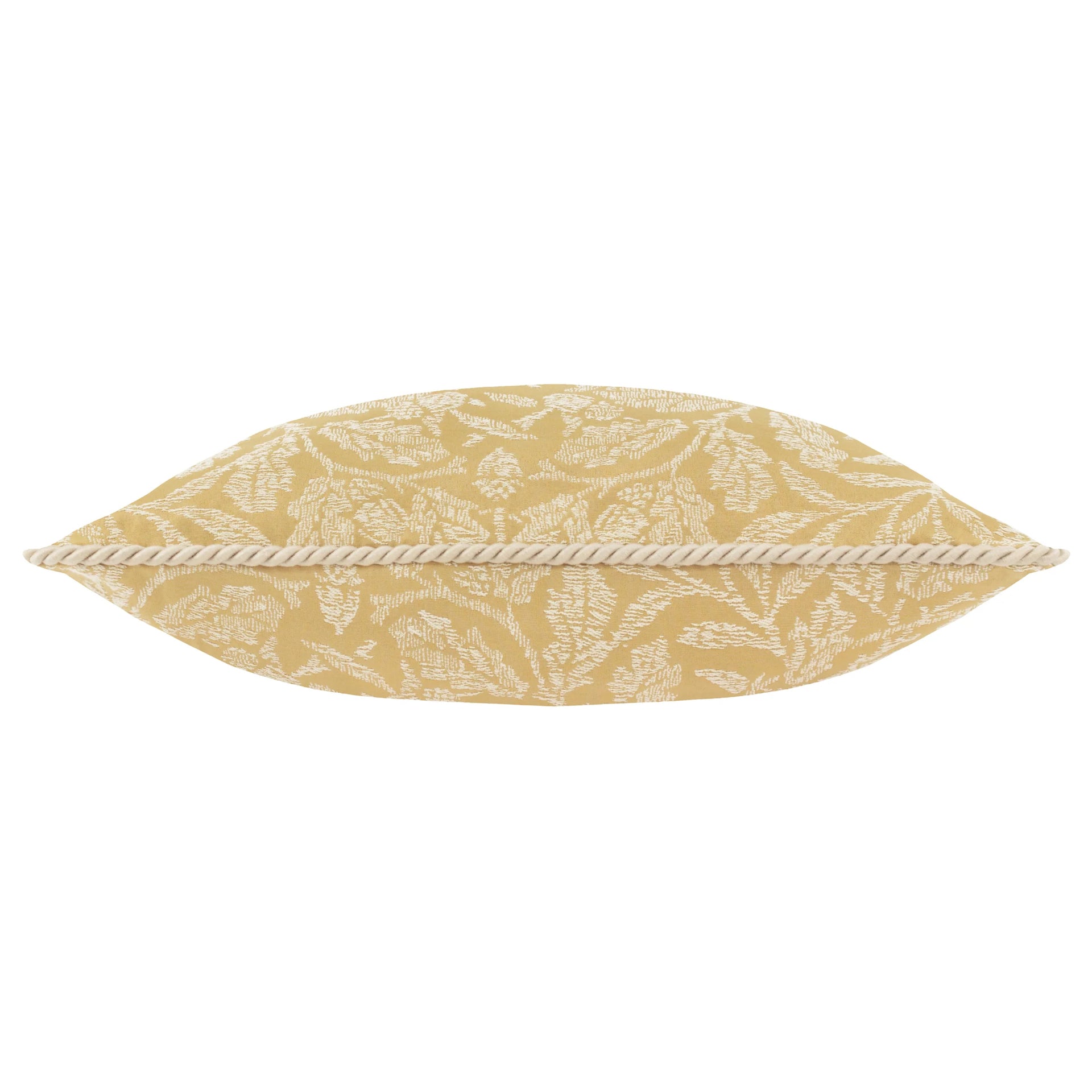 Acorn Tonal Jacquard Cushion Gold Feather Filled 50x50