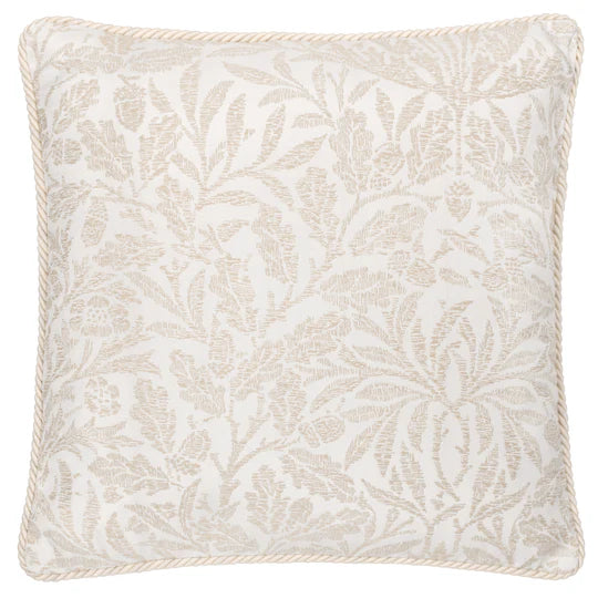 Acorn Tonal Jacquard Cushion Ivory Feather Filled 50x50