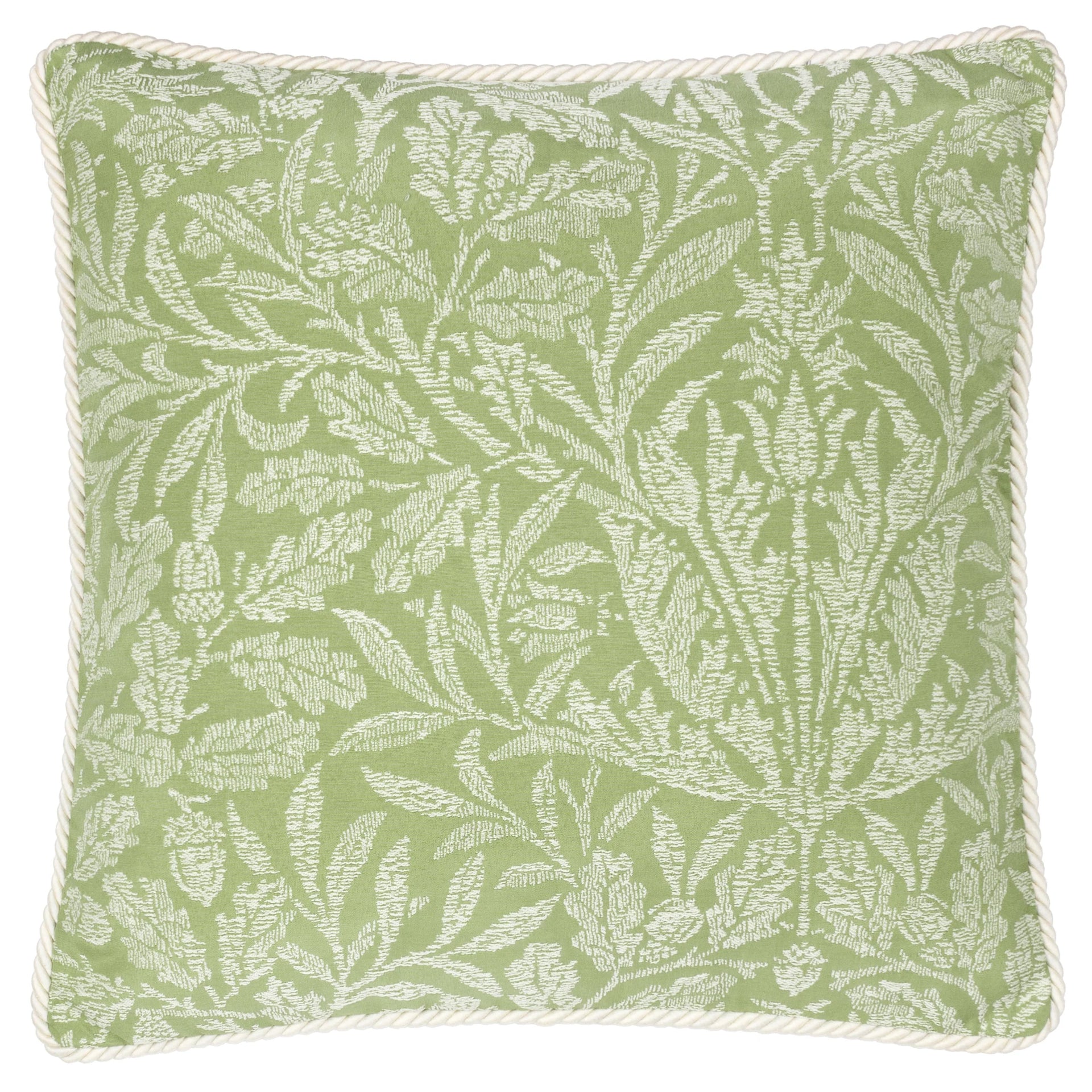 Acorn Tonal Jacquard Cushion Sage Feather Filled 50x50