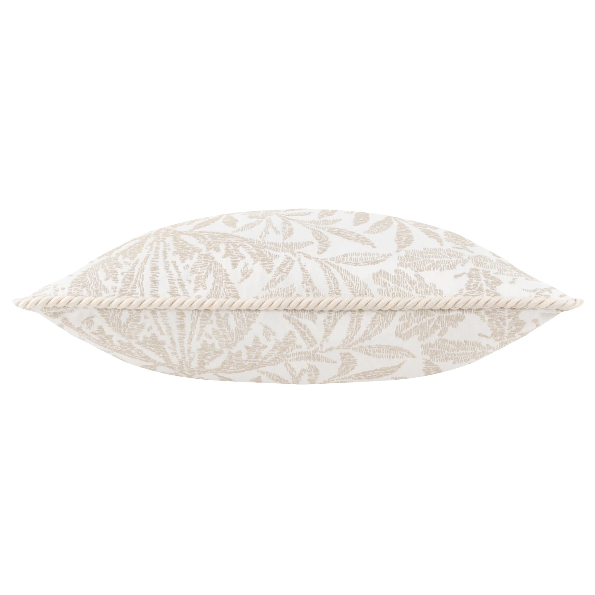 Acorn Tonal Jacquard Cushion Ivory Feather Filled 50x50