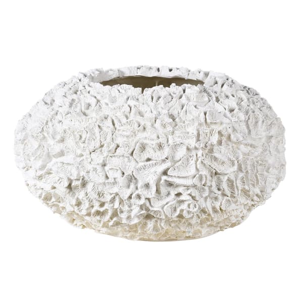 Alabaster Hand Made Round Textured Vase