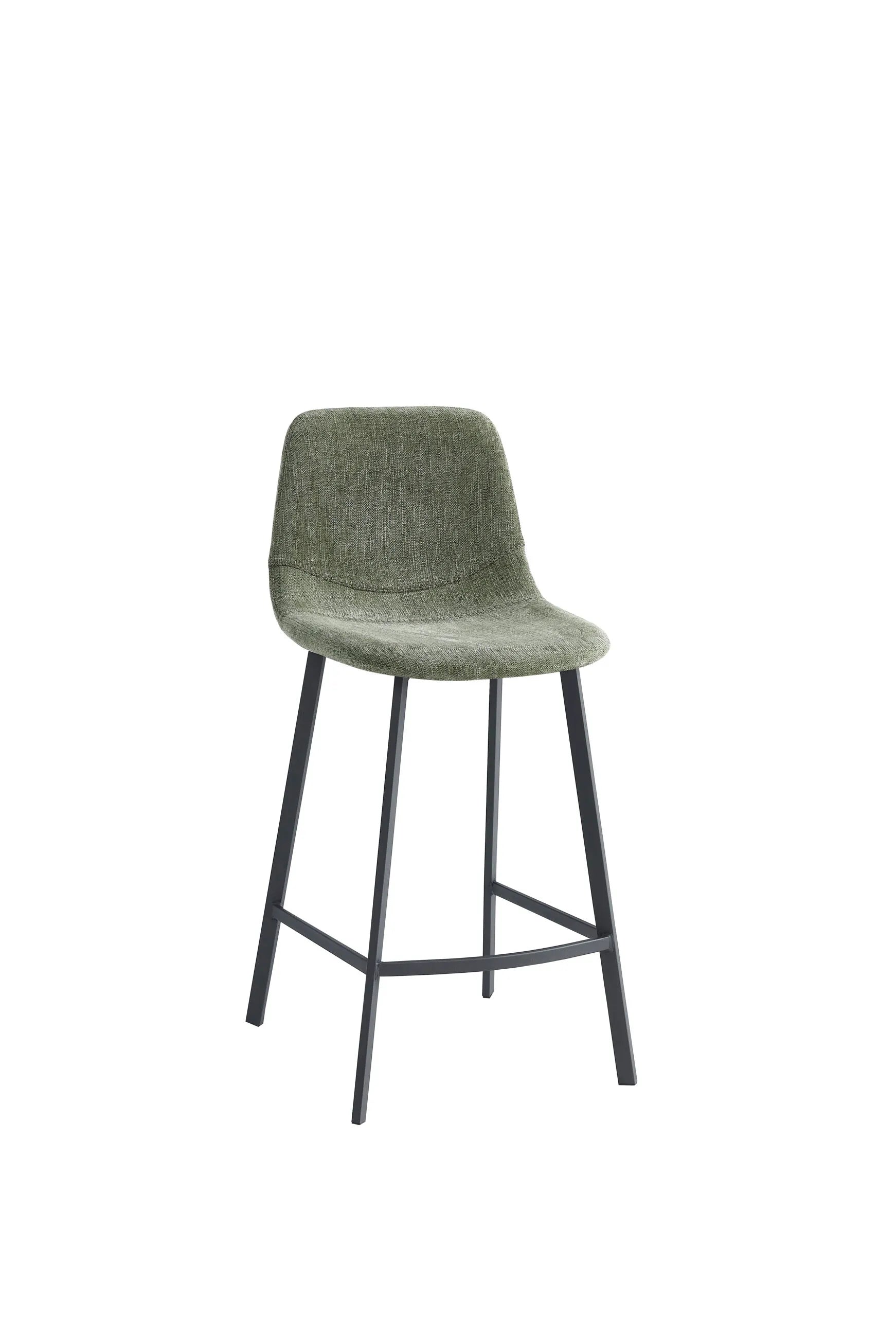 Alex Green Fabric Counter Stool