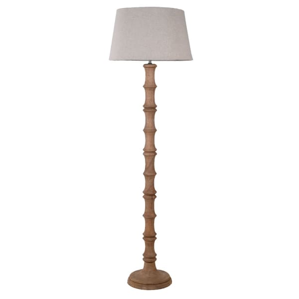 Alva Bamboo Effect Floor Lamp with Shade