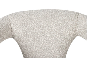 Amy White/Gold Boucle Fabric Chair